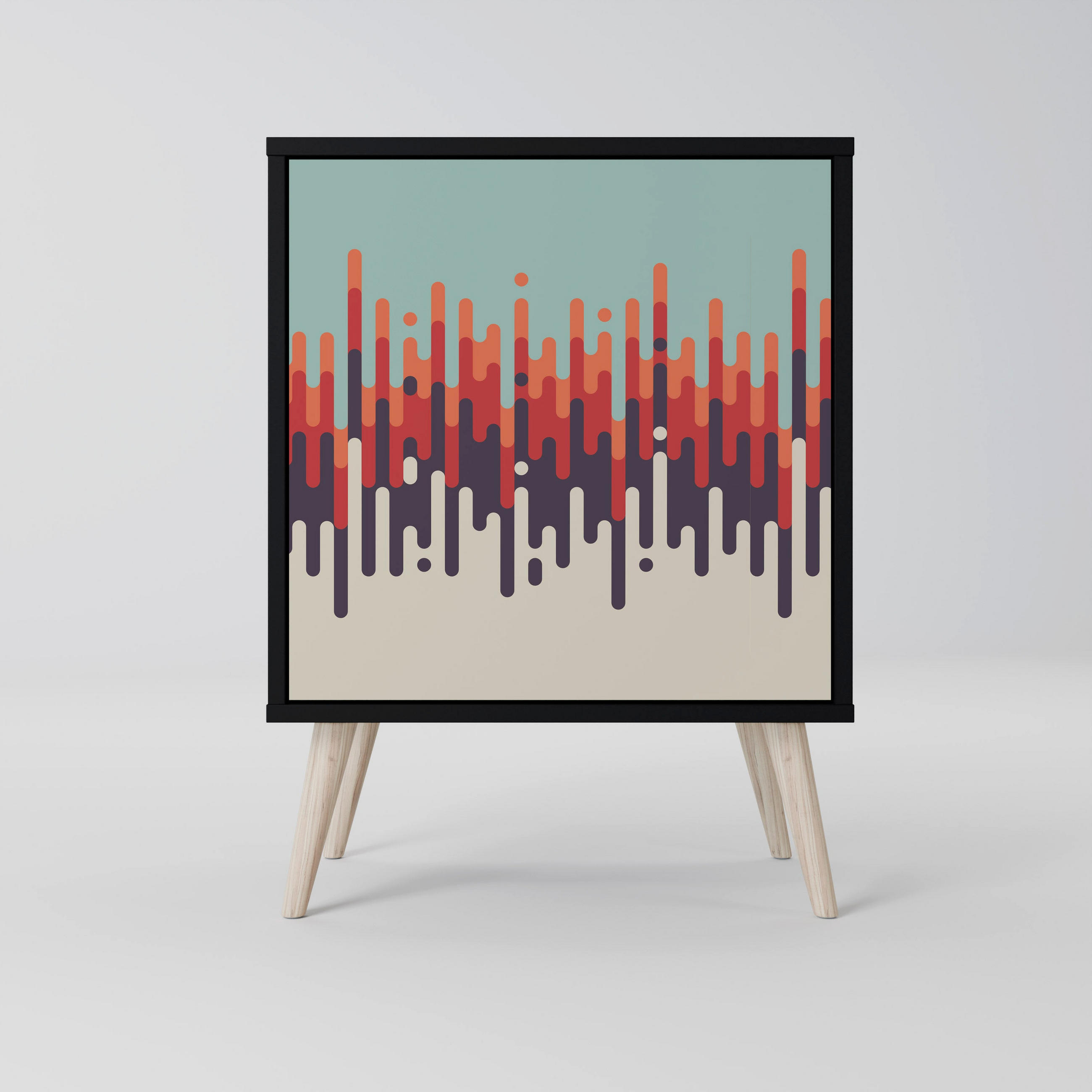 SpaceRebels Sideboard Schwarz 57.5x77.5x42 cm