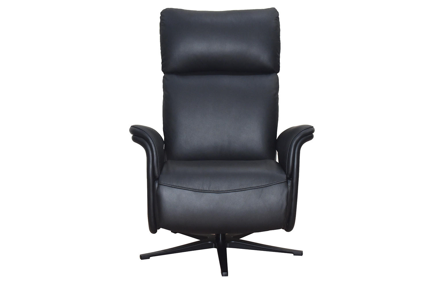RELAXSESSEL NAMA Schwarz Leder - Schwarz, Leder/Metall (78/111/86cm) - KAWOLA