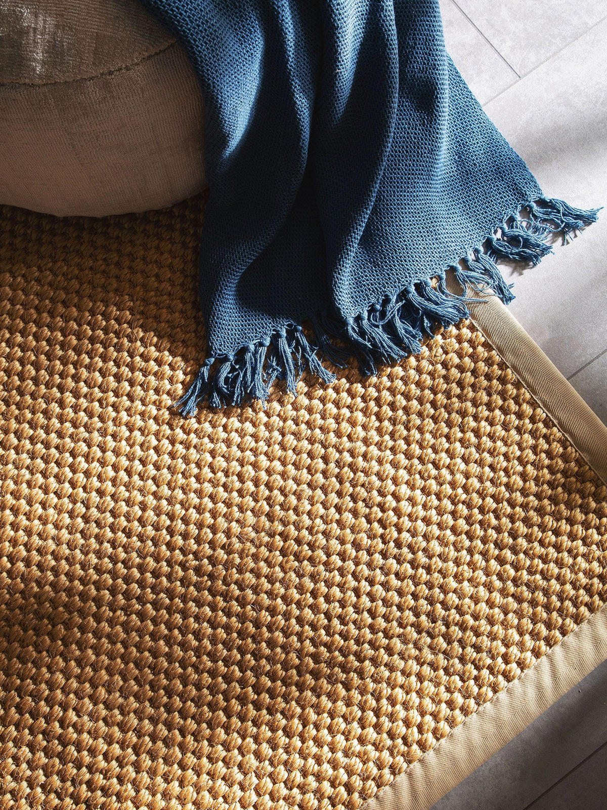 SISALTEPPICH Greta Beige 150x150 cm - Beige, Textil (150/150cm) - benuta Pure