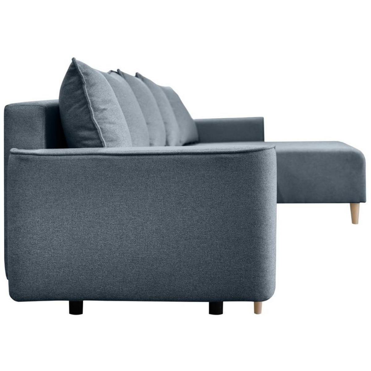 ECKSCHLAFSOFA Willow blau - Blau, Textil (225/150cm) - Beautysofa