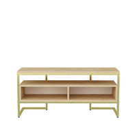TV-ELEMENT Merrion Gold und Eiche Safir - Eichefarben/Goldfarben, Holzwerkstoff (111/51/35cm) - Decorotika