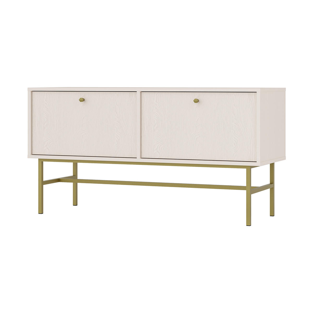 LOWBOARD TORINO 120,6x40,8x62,5 cm mit 2 Türen Beige - Beige, Holzwerkstoff (120.6/62.5/40.8cm) - MASSENO