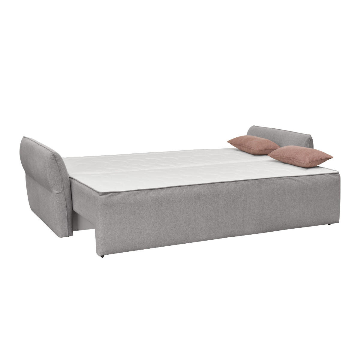 SCHLAFSOFA 3-sitzer aus stoff - lagos 238/96/90 cm - Grau, Textil (96/90/238cm) - Calicosy