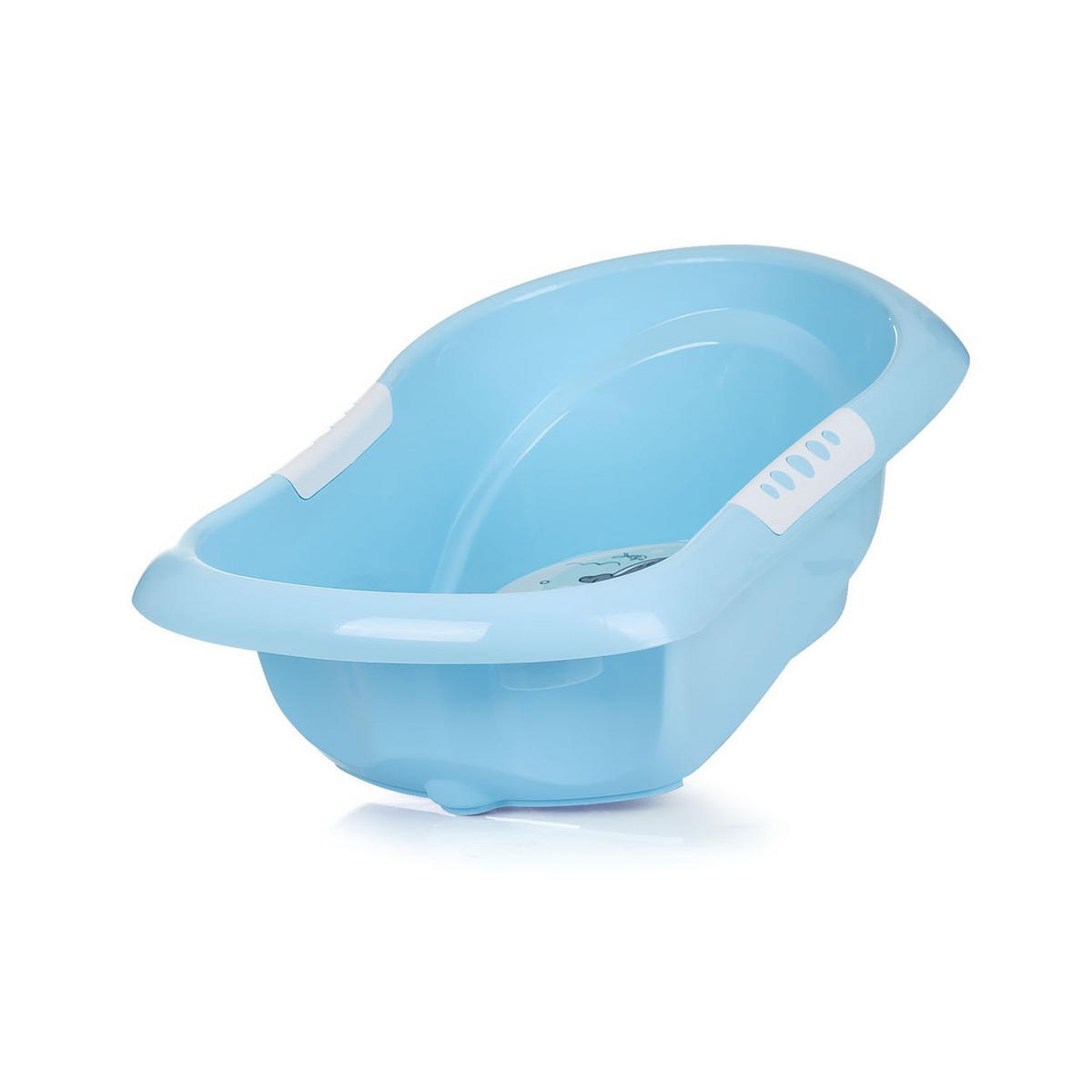 BABYBADEWANNE Set Noemi blau Badewannenständer, klappbar, Wasserablauf, Ablagefächer, 88 cm - Blau, Kunststoff (45/83cm) - Chipolino