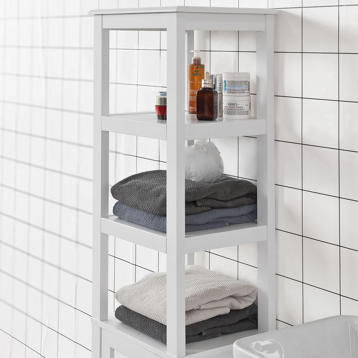 HOCHSCHRANK Weiß - Weiß, Holzwerkstoff (40/150/33cm) - SoBuy