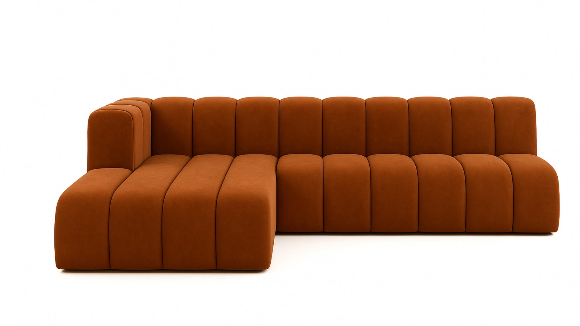 ECKSOFA GRAND L 295 cm, Stoff Salvador, Braun, Links - Braun, Holz (295/179cm) - Kaiser Möbel