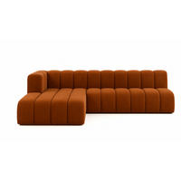 ECKSOFA GRAND L 295 cm, Stoff Salvador, Braun, Links - Braun, Holz (295/179cm) - Kaiser Möbel