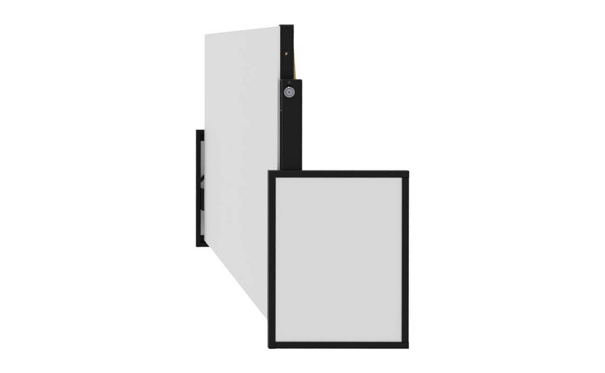 SCHRANKBETT Morphy Studio Modulares SizeFlex- und TypeFlex-System - 90x190, Horizontal - Schwarz, Metall (190/90cm) - WallBedKing