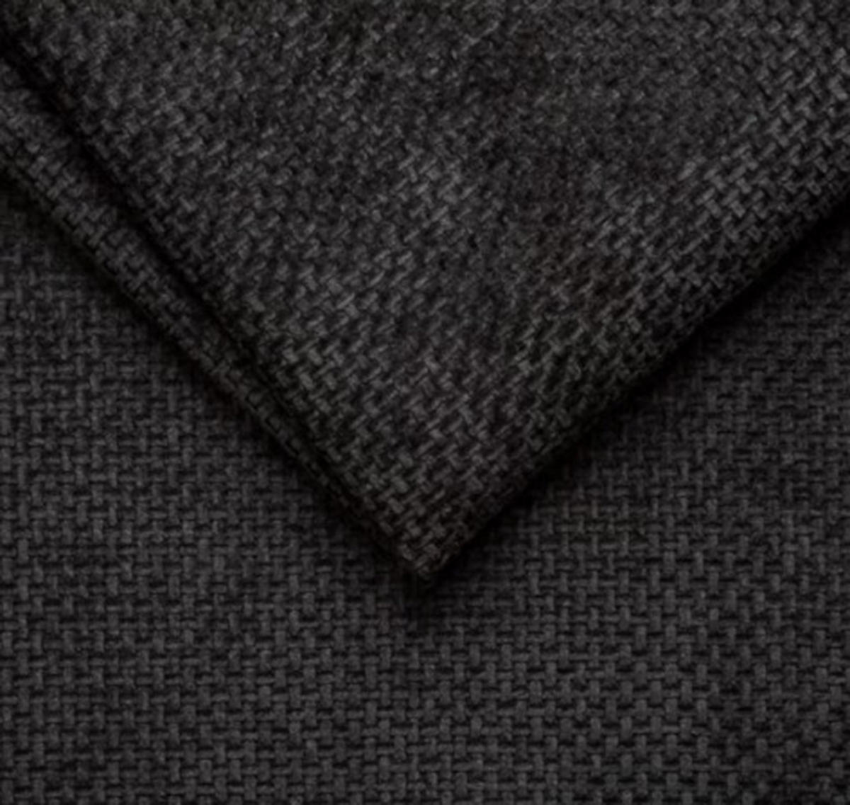 ECKSOFA OMBO 285x168x77/97 cm, Rechts, Schlaffunktion, elektr. Sitz, Kopfstützen, hydrophober EDEN-Stoff – Schwarz - Schwarz, Holz/Textil (285/168cm) - DomoHome