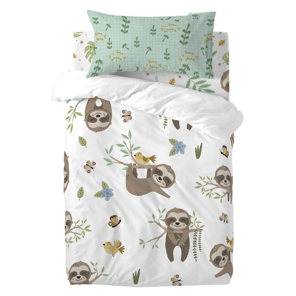 KISSENBEZUG happy sloth 50x75 cm mehrfarbig - Multicolor, Textil (50/75cm) - Happy Friday