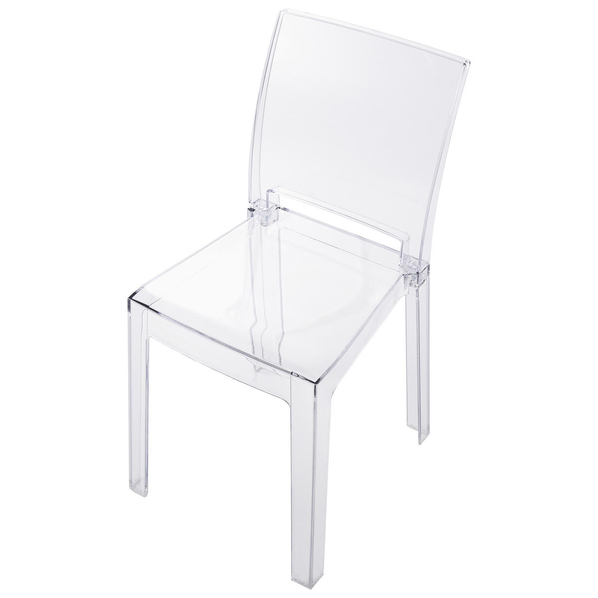 ESSZIMMERSTUHL 2er Set Transparent Westbridge - Transparent, Kunststoff (40/82/45cm) - Beliani