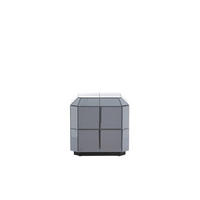 BLUMENSÄULE Luciano Grau 40/40/40 cm - Grau, Glas (40/40/40cm) - Light & Living
