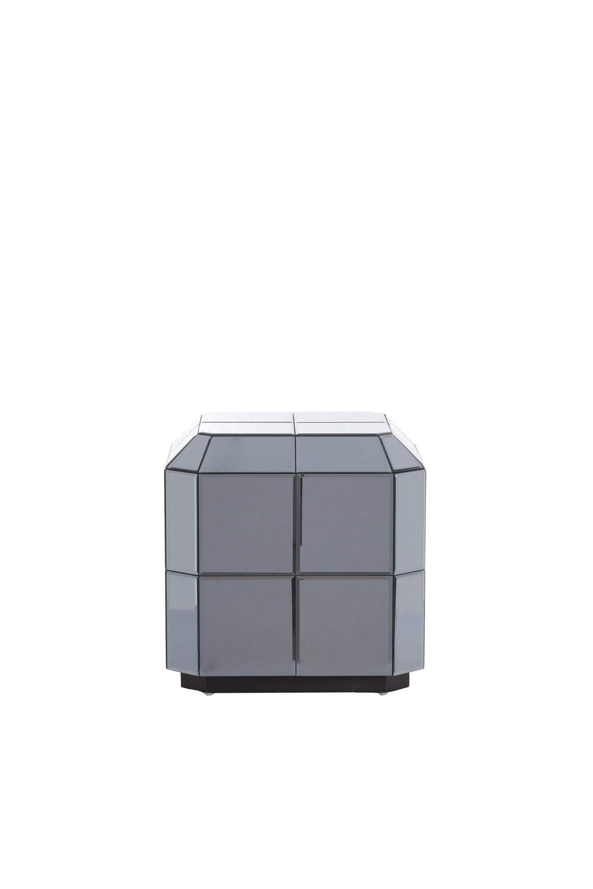BLUMENSÄULE Luciano Grau 40/40/40 cm - Grau, Glas (40/40/40cm) - Light & Living