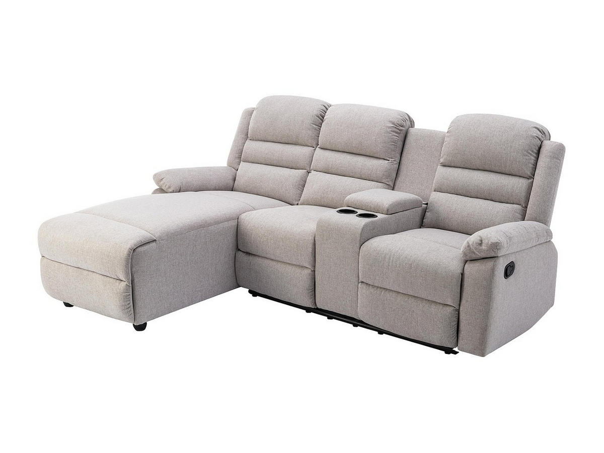 RELAXSOFA - 4 Personen - Stoff - Beige - - Beige, Textil (231/102/172cm) - Vente-Unique