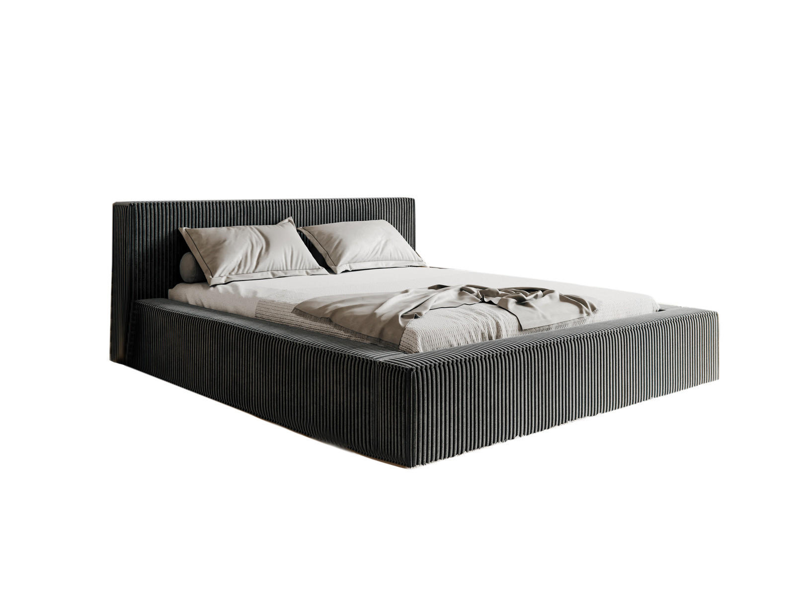 POLSTERBETT mit Bettkasten ASTA Graphit 200x200 - Grau, Holzwerkstoff (200/200cm) - Compleo24