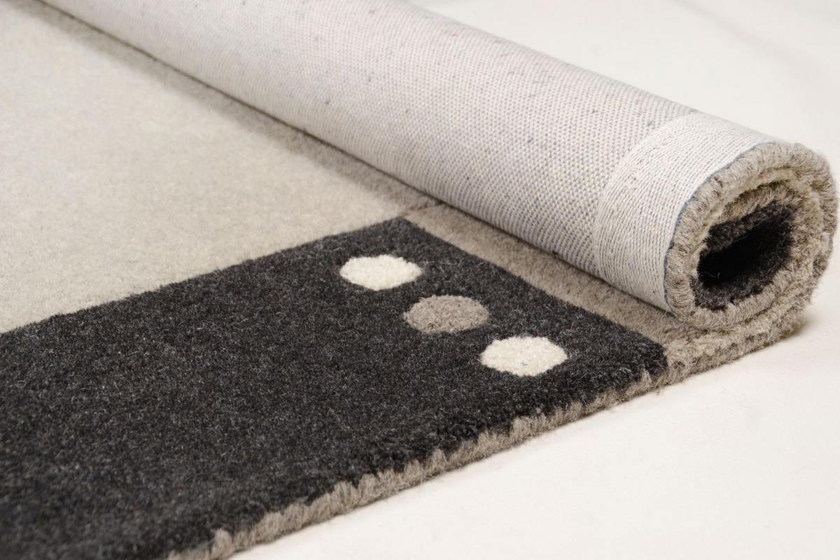TUFTTEPPICH Napura 90x160 cm - Grau, Textil (90/160cm) - THEKO