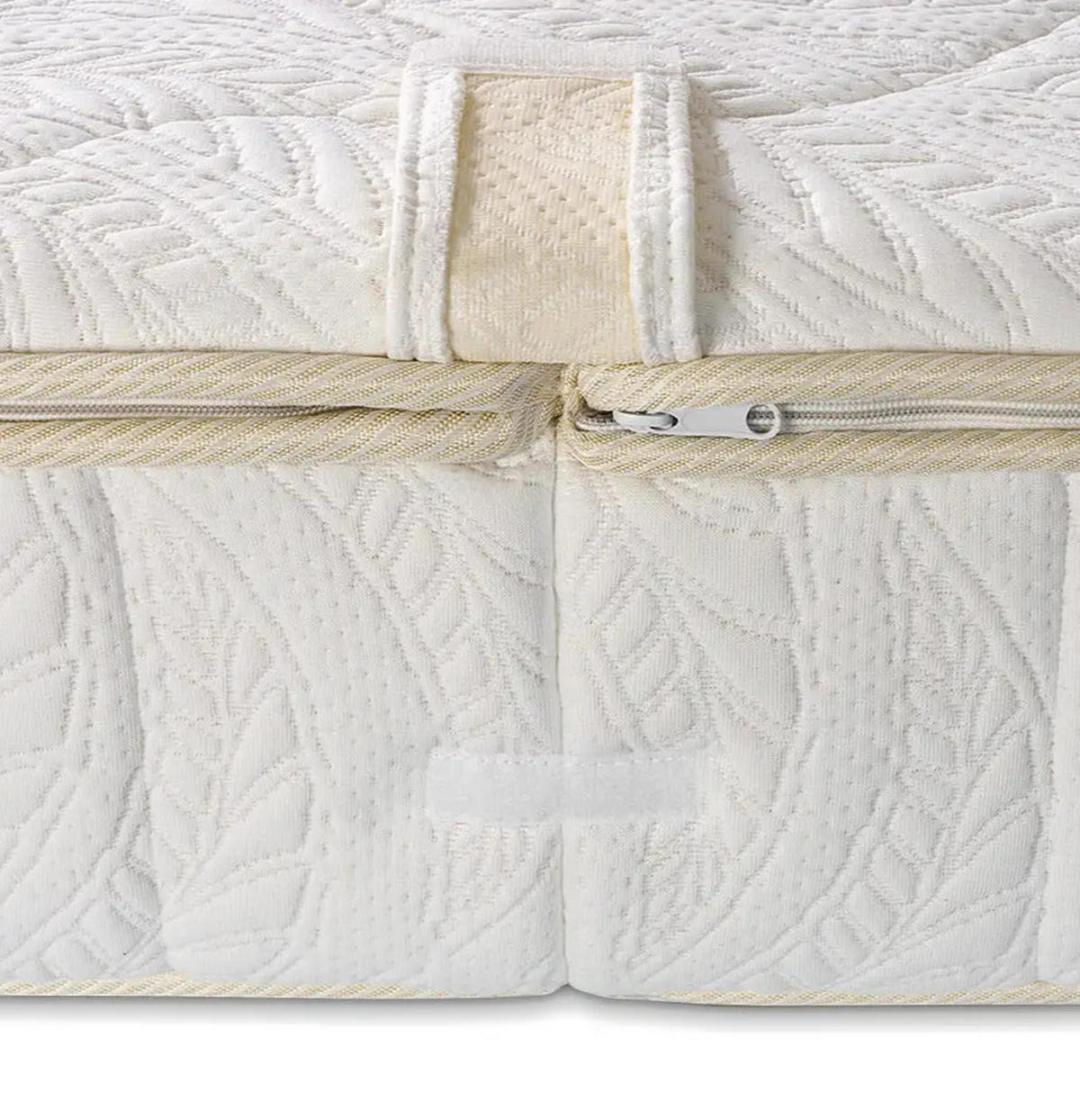 MATRATZE Memory Wave Latex Weiß 200x200 cm H3 – Höhe 18 cm - Weiß, Textil (200/200cm) - Letti Moderni