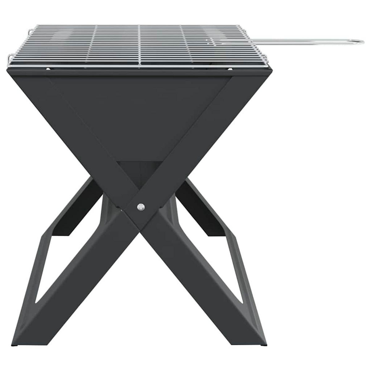 OUTDOOR-GRILL Schwarz 46/31/31 Cm Stahl - Schwarz, Metall (31/31/46cm) - vidaXL