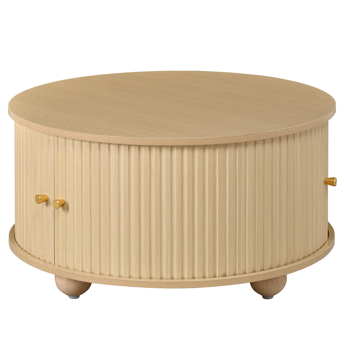 TV-ELEMENT2TLG Couchtisch und Set 180cmReliefoptik mit Schiebetüren Natur - Naturfarben, Holz (82.5/10.01/97cm) - Raelunyi