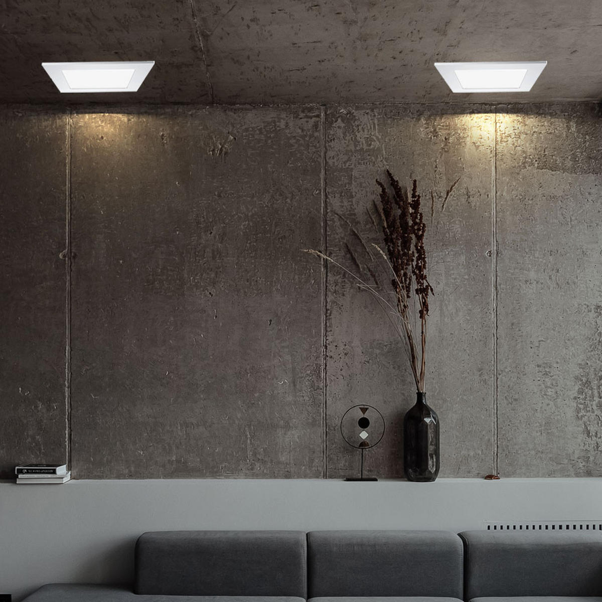 LED EINBAUDECKENLEUCHTE Weiß Metall - Weiß, Metall (8.4/8.4/1.2cm)