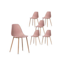 GARTENSTUHL Nina Rosa 45 cm x 80 cm 6er-Set - Pink, Kunststoff (45/80/53cm) - Klast Home