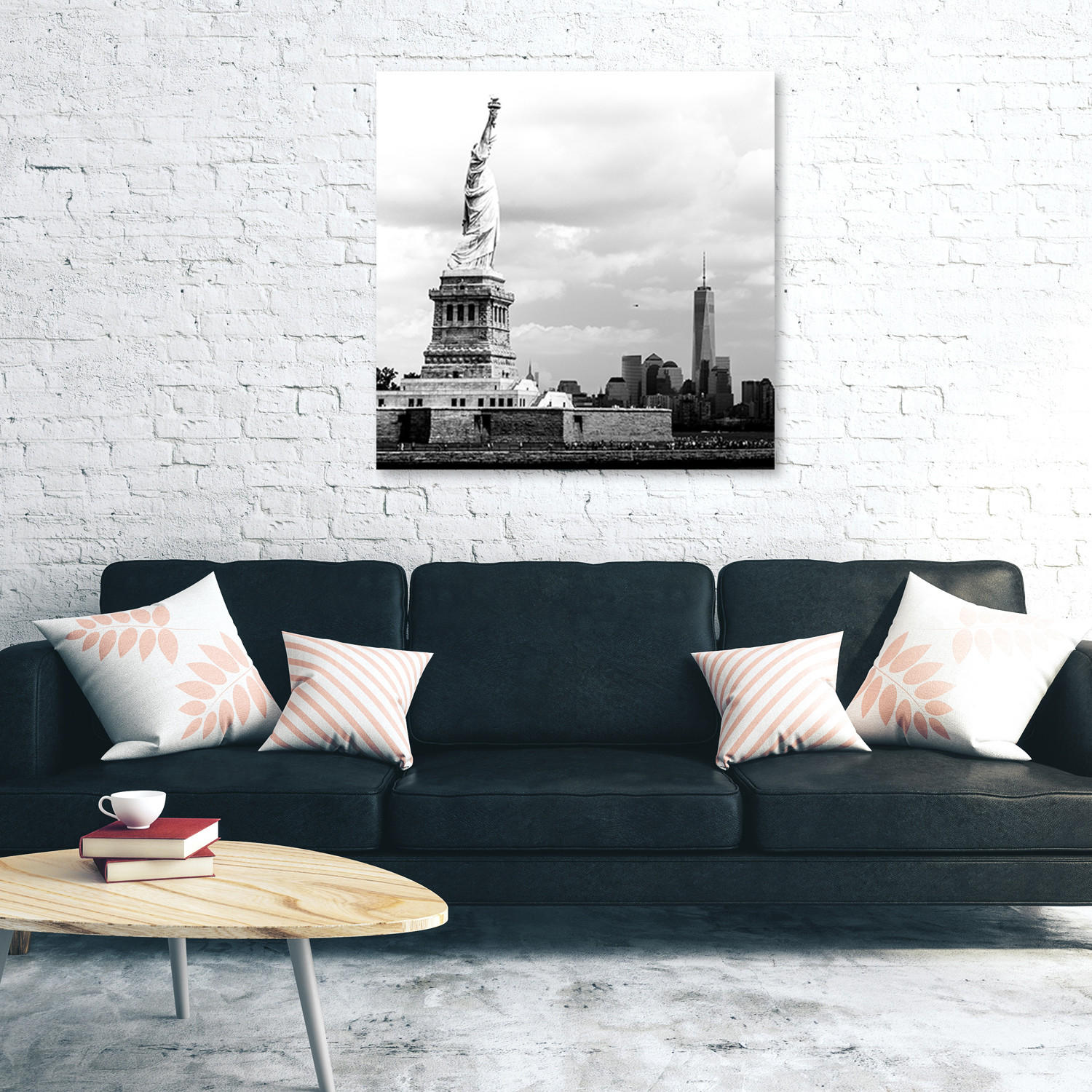 WANDBILD städte und architektur schwarz und weiß - Schwarz, Textil (50/50cm) - Feeby