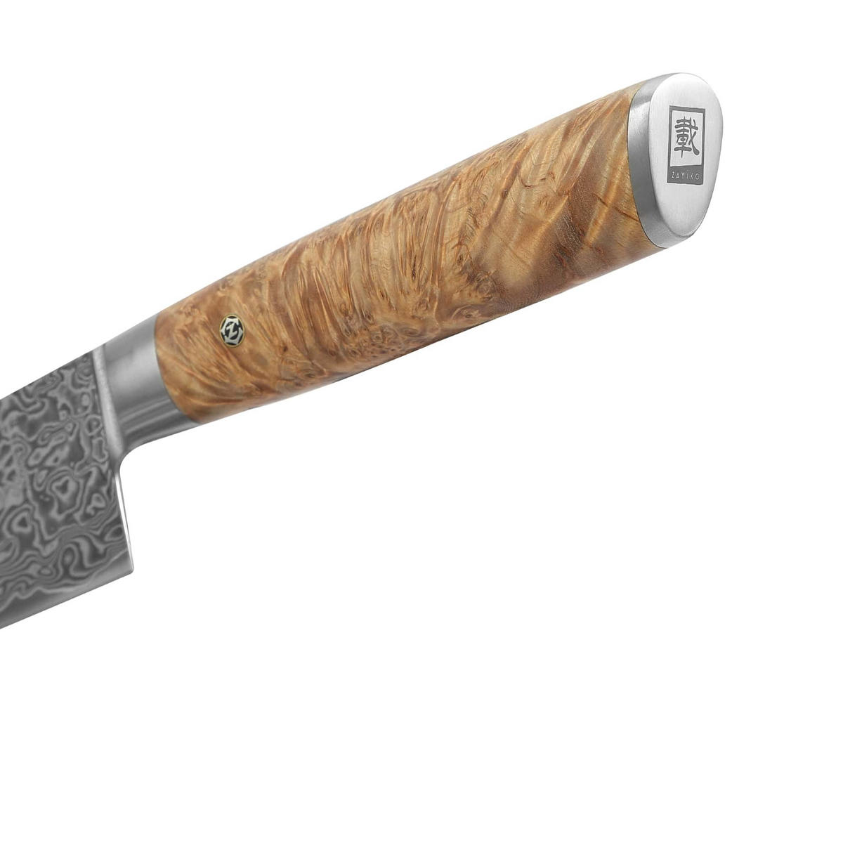 BLOCKMESSER 20 cm - Birkefarben, Holz/Metall (34cm) - Zayiko