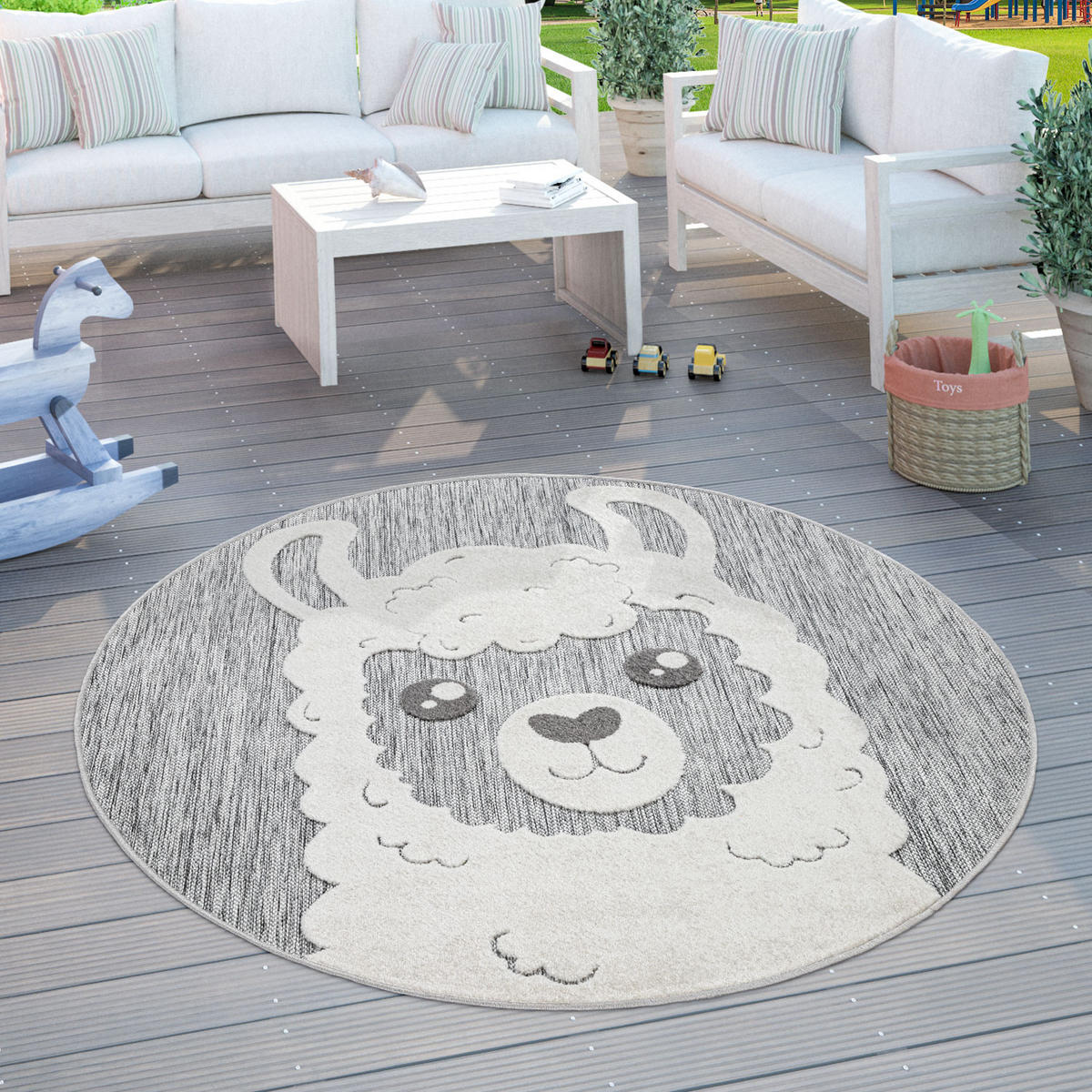 KINDERTEPPICH 160/160 cm Tweet 468 - Grau, Textil (160/160cm) - Paco Home
