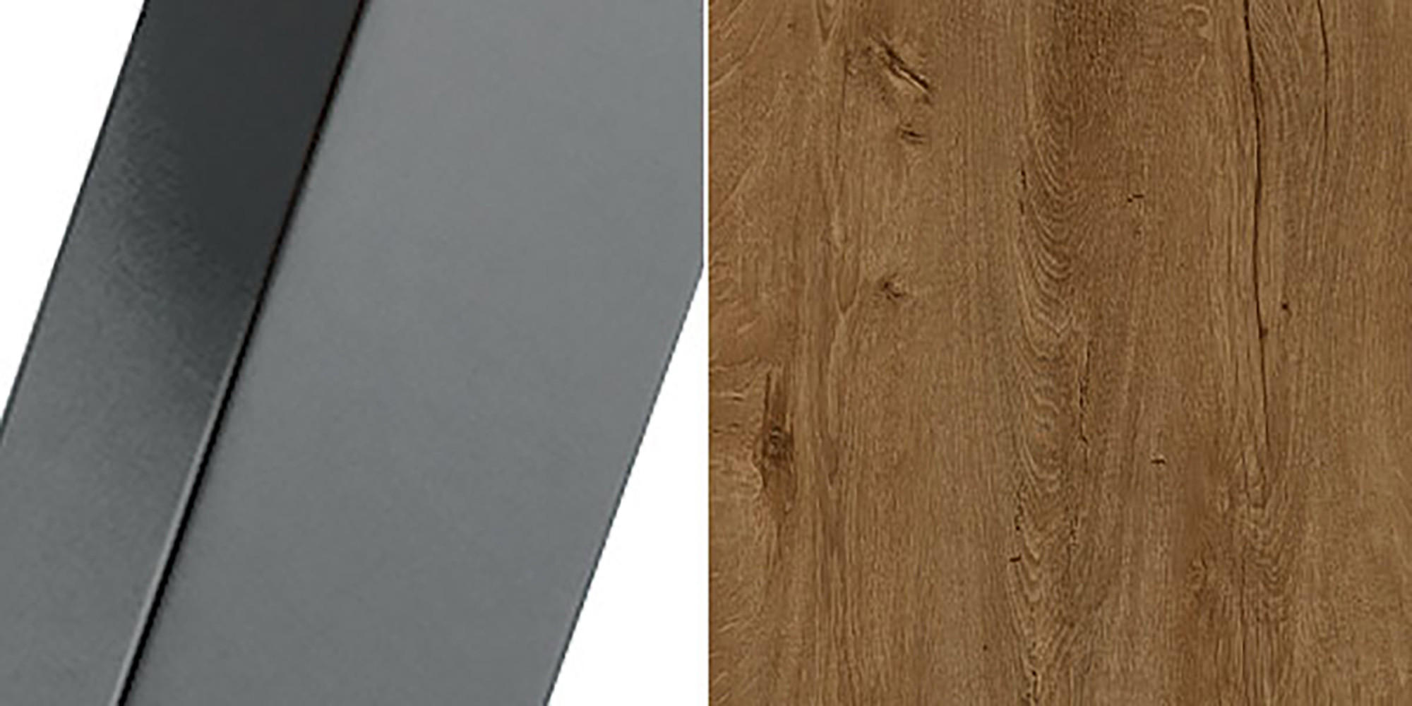 ESSTISCH Borte Eiche Lefkas Dunkel / Graphit 100/138 / 100 / 76cm - Eichefarben/Graphitfarben, Holz/Holzwerkstoff (100/100/76cm) - Feldmann-Wohnen
