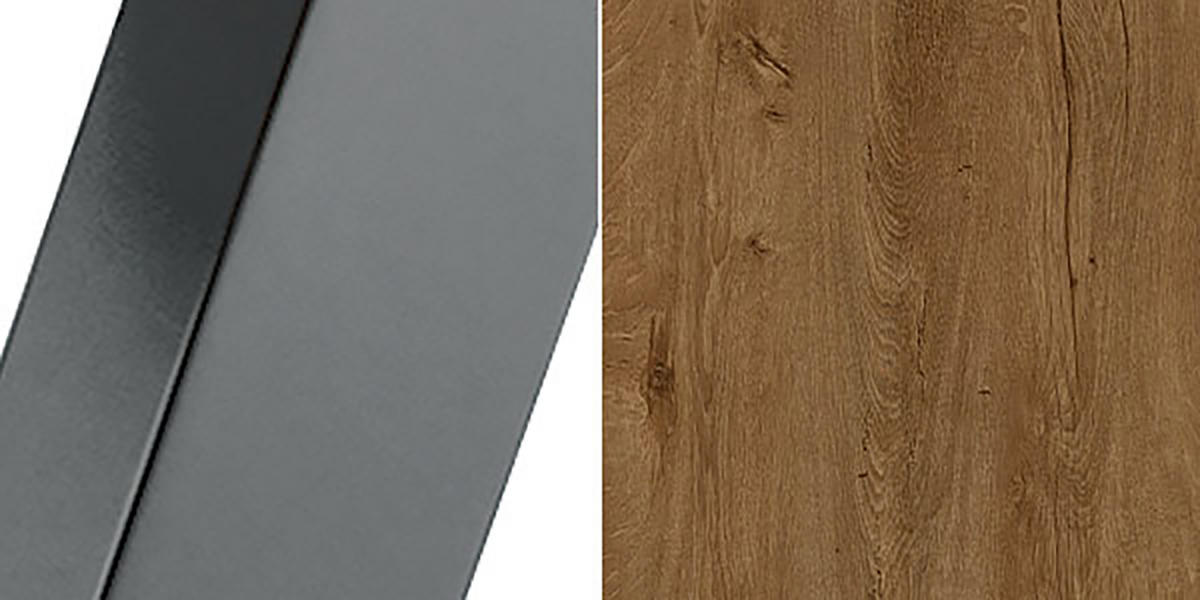 ESSTISCH Borte Eiche Lefkas Dunkel / Graphit 100/138 / 100 / 76cm - Eichefarben/Graphitfarben, Holz/Holzwerkstoff (100/100/76cm) - Feldmann-Wohnen