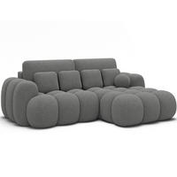ECKSOFA COVELION L-Form – Schlaffunktion, Bettkasten, Wellenfederung, HR-Kaltschaum, inkl. Kissen, moderner Wohnkomfort - Anthrazit, Kunststoff (167/260cm) - Wohnideebilder