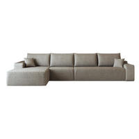 ECKSOFA 340/175/83 cm in Camel aus Cord mit hoher Komfortsitzfläche - Haselnussfarben, Textil (175/340cm) - Flora Grace