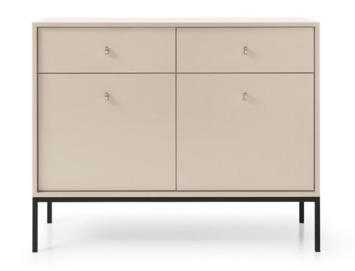 SIDEBOARD Beige MONAKO Mit Schwarzem Gestell MKSZ104 - Beige, Holzwerkstoff (103.5/83.2/39cm) - Sepro Meble