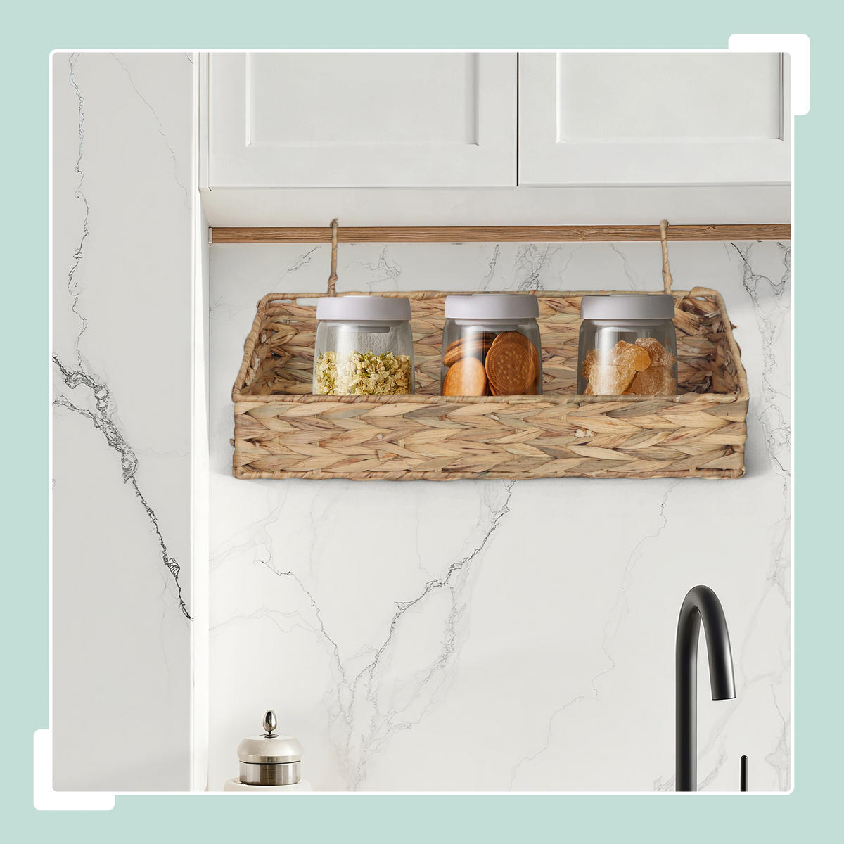 AUFBEWAHRUNGSKORB - Hellbraun, Textil/Metall (16/42/14cm) - Relaxdays