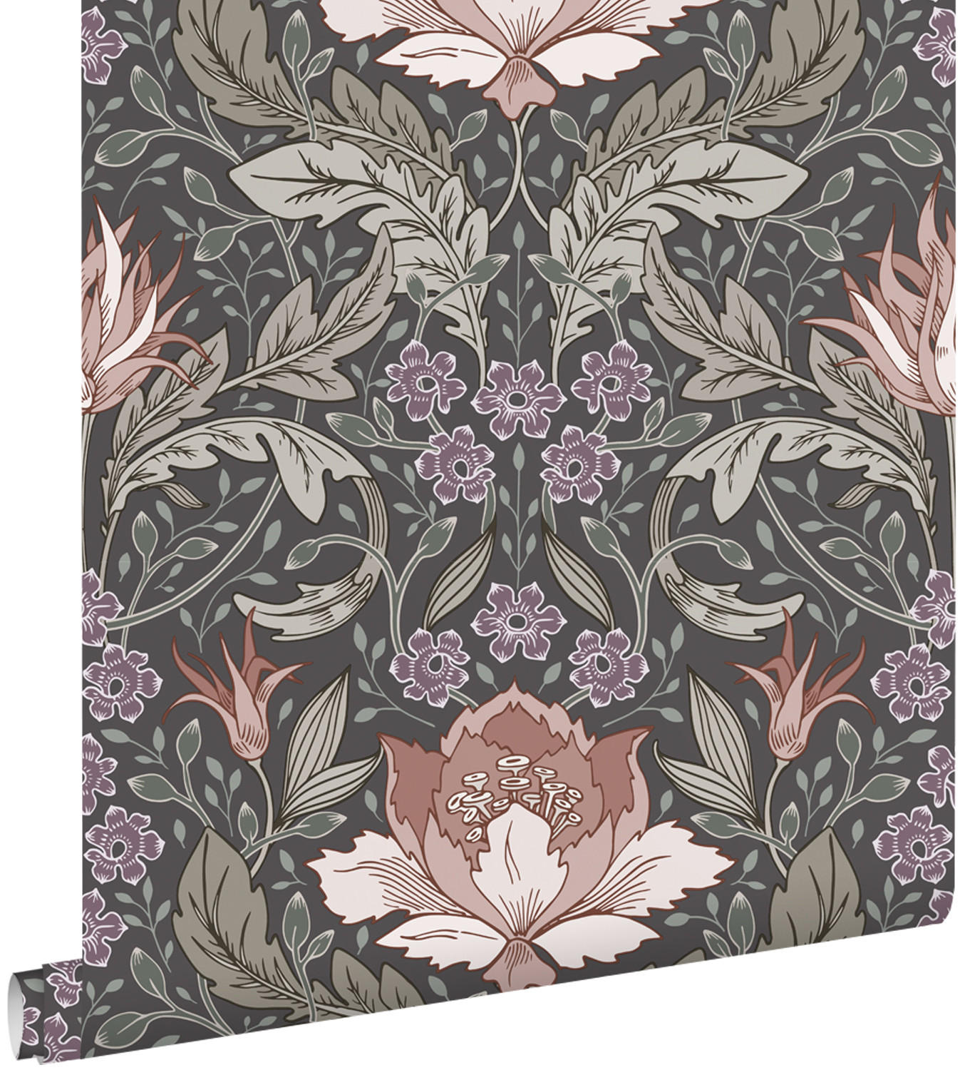 TAPETE Blumenmuster im Jugendstil 50 x 900 cm - Grün, Papier (50/900cm) - ESTAhome
