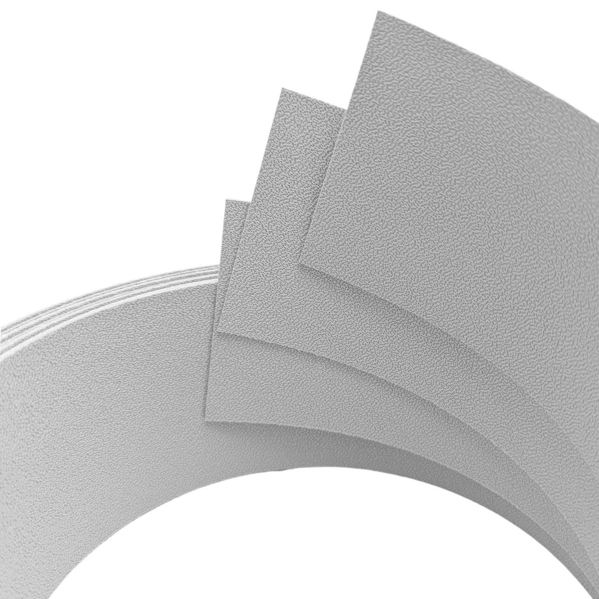 SICHTSCHUTZSTREIFEN Premium Akzentstreifen Set Drittel Lichtgrau 2,55m - Hellgrau, Kunststoff (255/6.3cm) - ZAUN|ZU