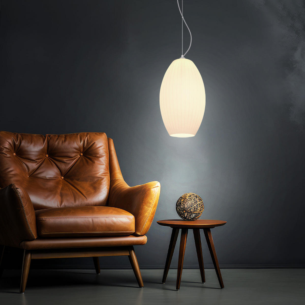 LED HÄNGELEUCHTE Glas Weiß Nickel-matt - Weiß, Glas (28.5/28.5/120cm) - Globo Lighting