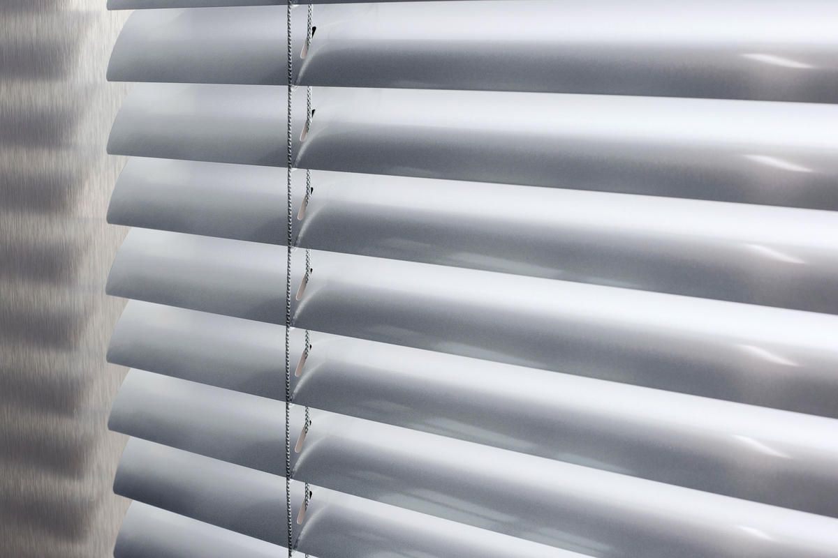 JALOUSIE venetianische mit Silber Zugschnu 150X180 - Grau, Metall (150/180cm) - STORESDECO