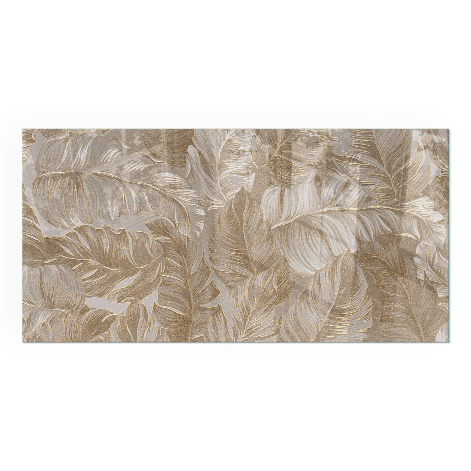 GLASPLATTE für Kamin 120x60 cm - Beige, Glas (120/60/0.4cm) - TULUP