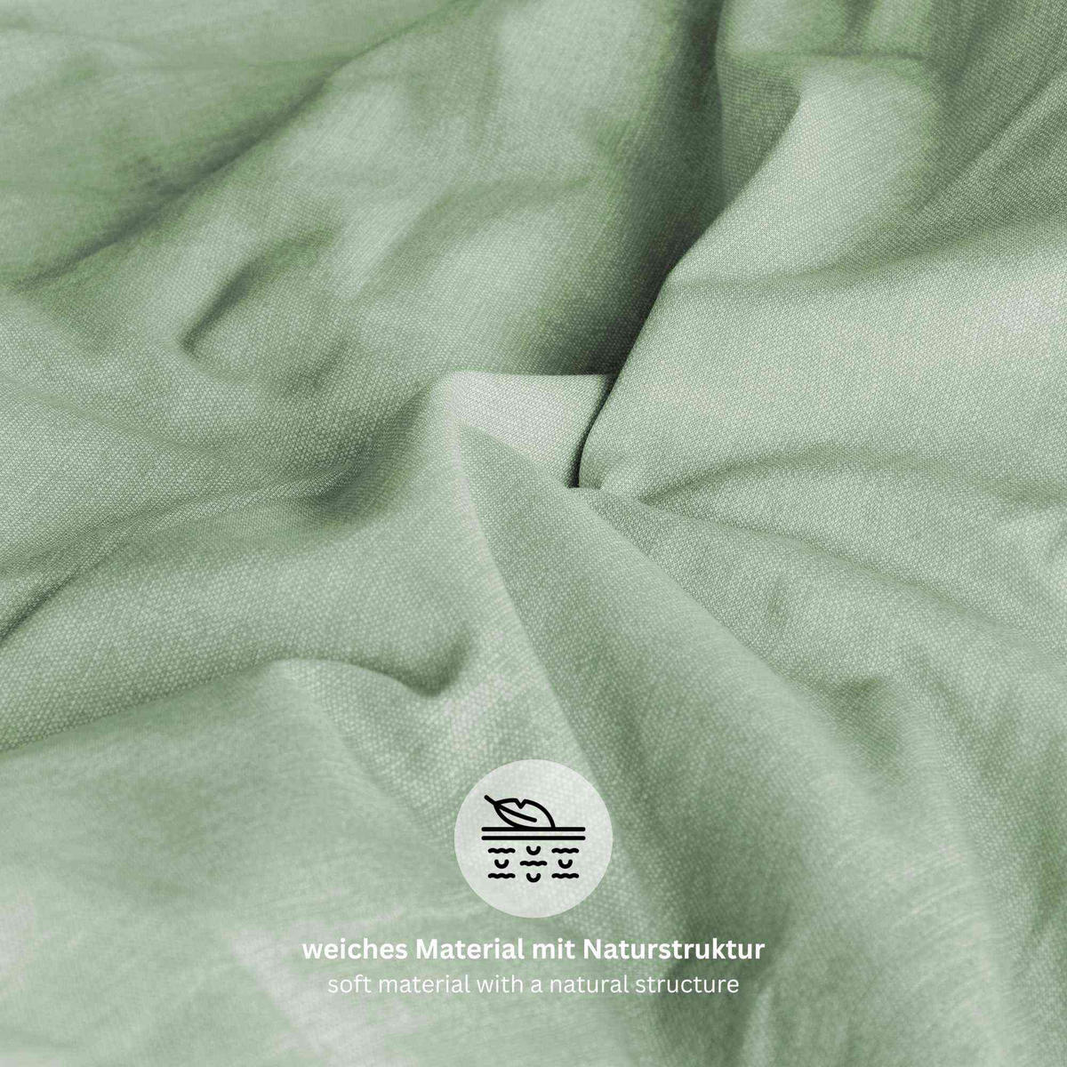 RENFORCE BETTWÄSCHE HARP 2er Set - Grün, Textil (135/200cm) - Esprit