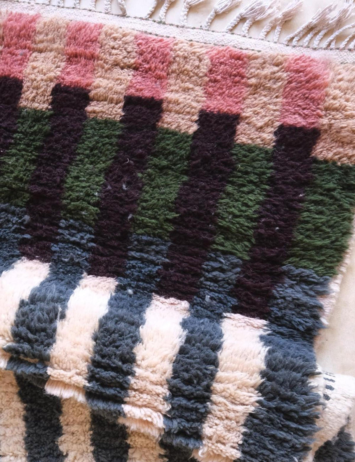 BERBERTEPPICH grafisch elegant 195x 280 cm - Multicolor, Naturmaterialien (195/280cm) - AFK Living