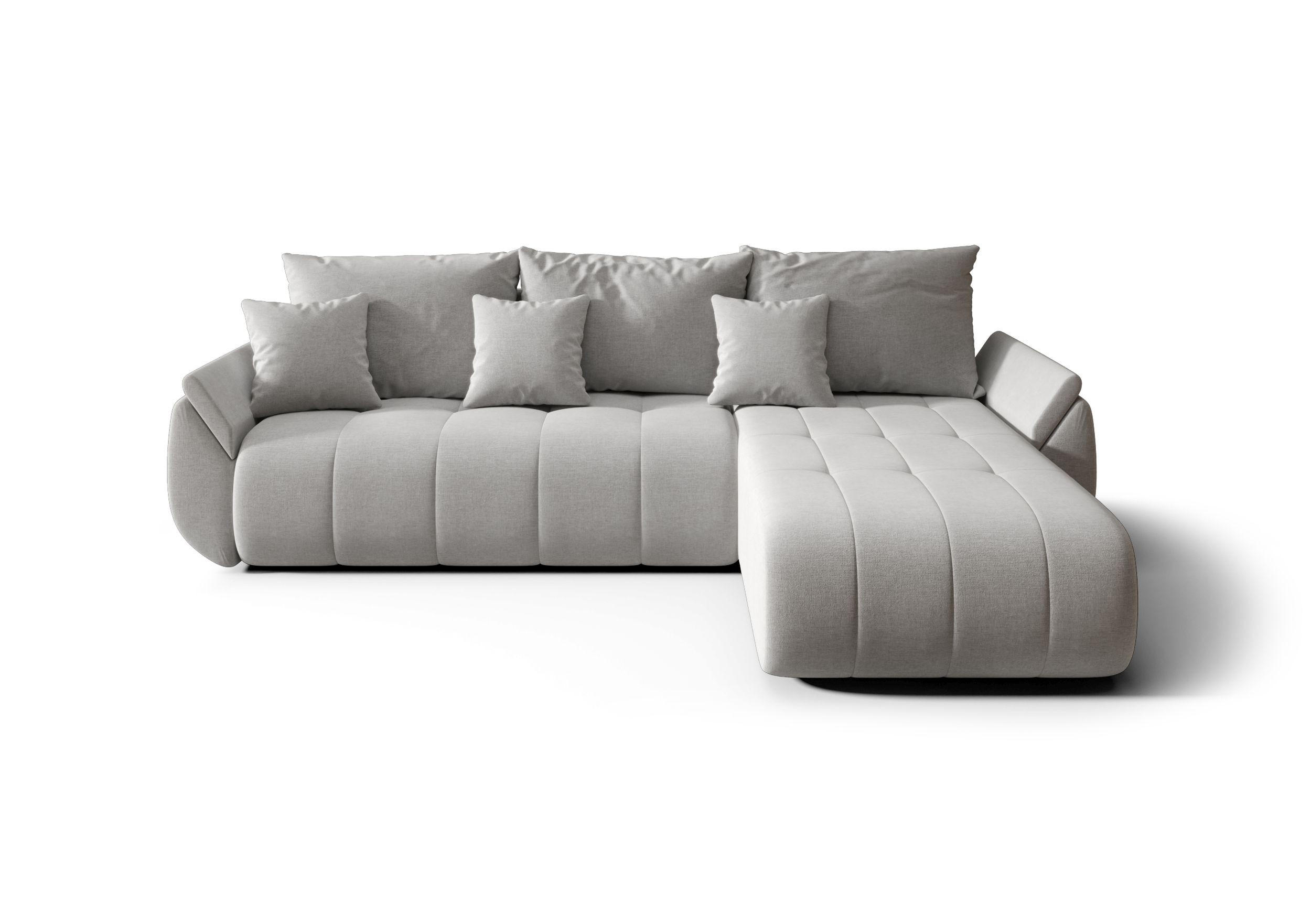 ECKSOFA mit Schlaffunktion TOKYO Wind 11 - Beige/Hellgrau, Textil (280/185cm) - Bedante