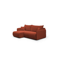 ECKSOFA Calgary - Rotbraun, Holzwerkstoff/Textil (207/148cm) - Fun Möbel