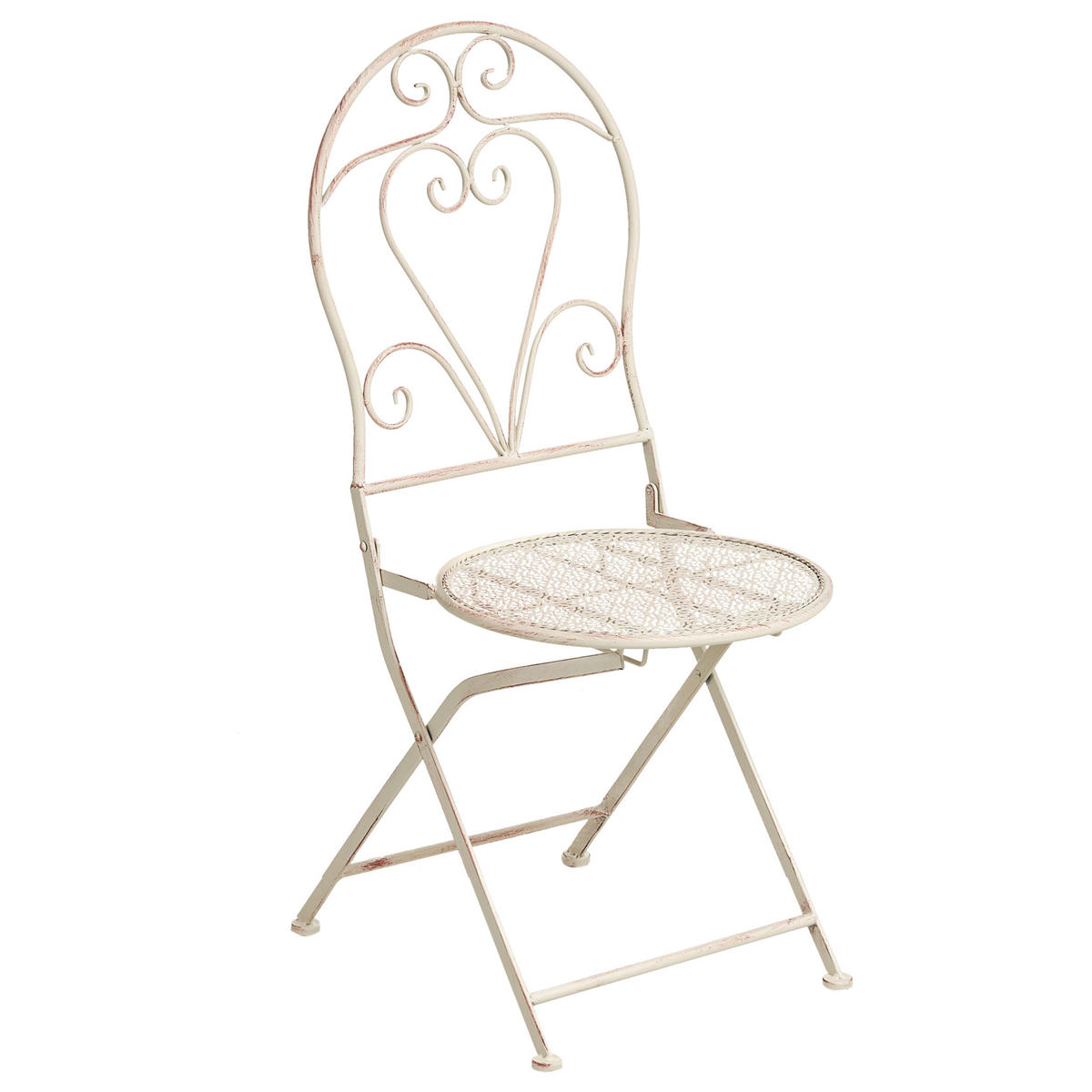 GARTENSTUHL 2er-Set Hellbeige Folelli - Beige, Metall (40/95/46cm) - Beliani