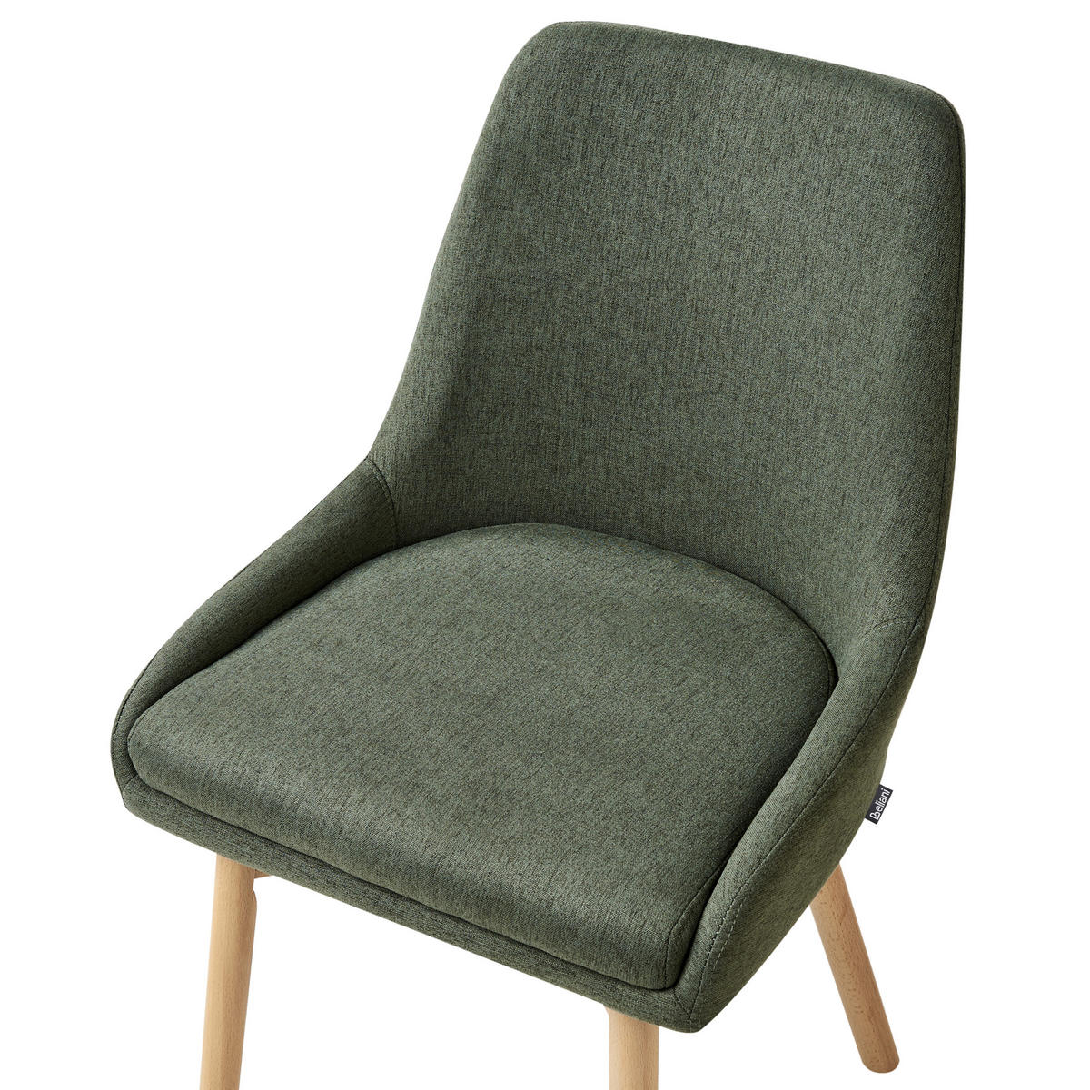 ESSZIMMERSTUHL 2er-Set Grün Melfort - Dunkelgrün/Braun, Textil (49/82/58cm) - Beliani