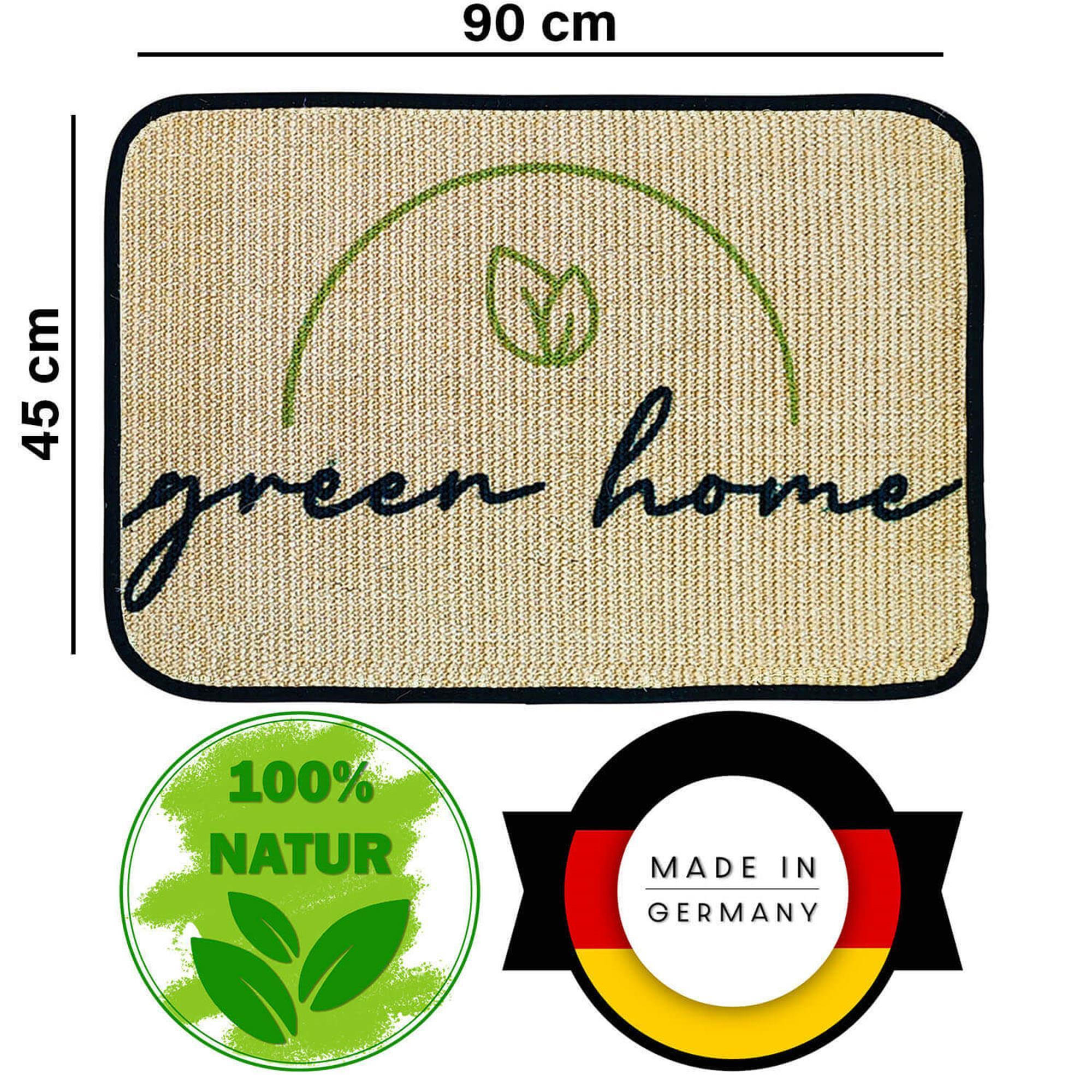 FUSSMATTE ECO-SISAL - Hellgrün, Textil (45/90cm) - WohnDirect