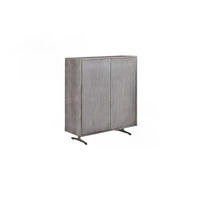 HIGHBOARD GALA Grau Holz - Grau, Holz/Metall (100/120/40cm) - KAWOLA