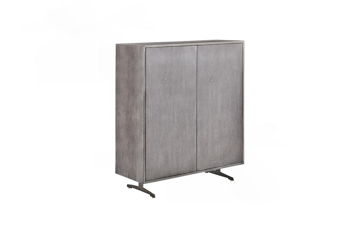 HIGHBOARD GALA Grau Holz - Grau, Holz/Metall (100/120/40cm) - KAWOLA