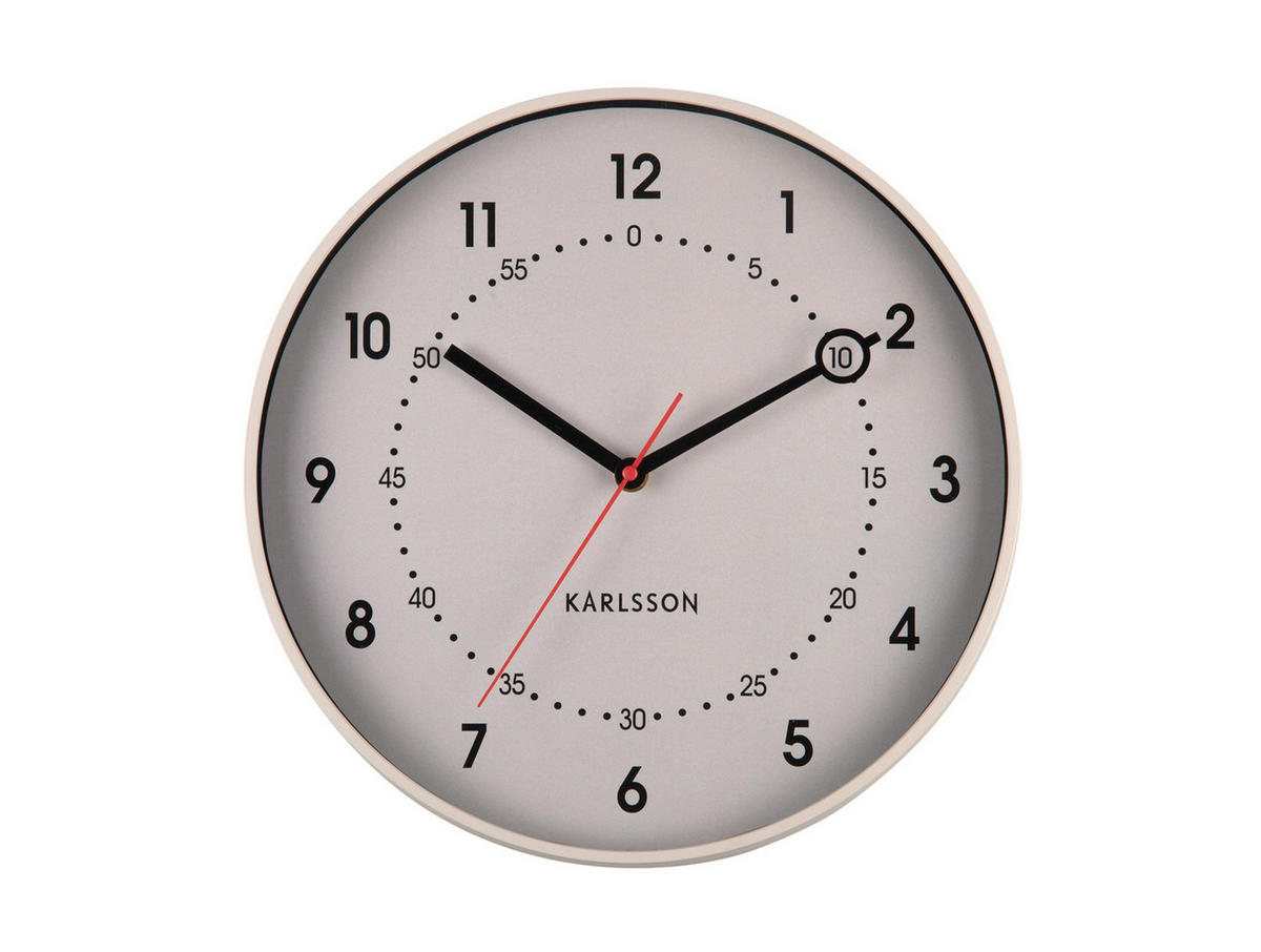 WANDUHR Fresco Grau 31.5/31.5/ - Grau, Kunststoff (31.5/31.5/31.5cm) - Karlsson