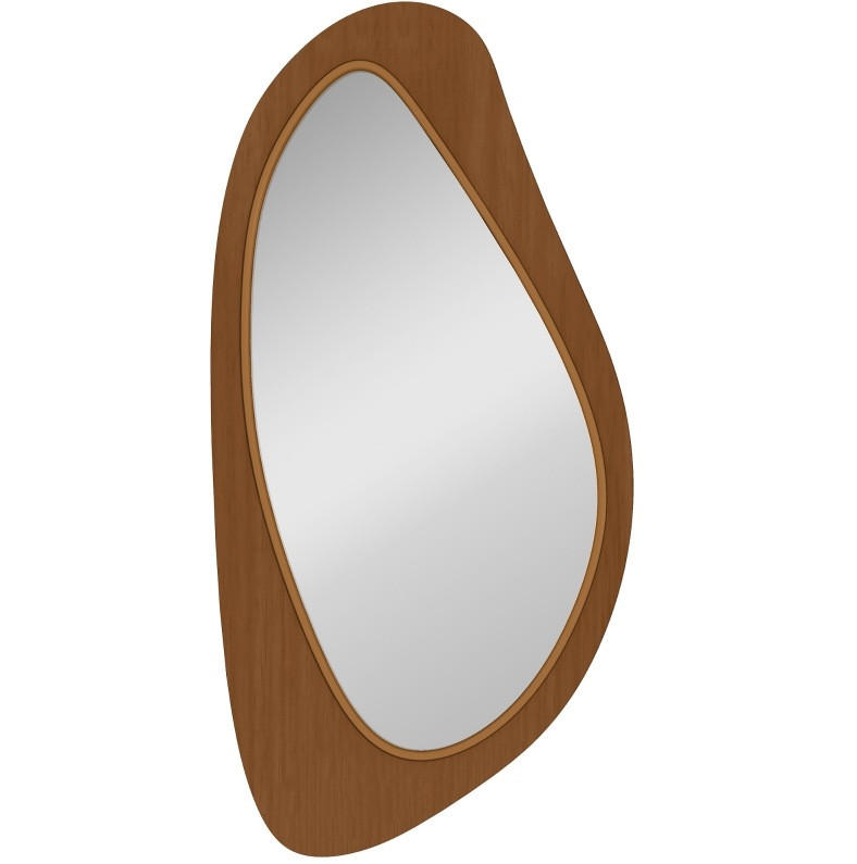 WANDSPIEGEL 91,5/45/3 cm natur aus Kiefernfurnier und MDF mit Haken - Naturfarben, Glas (45/3/91.5cm) - OKWISH
